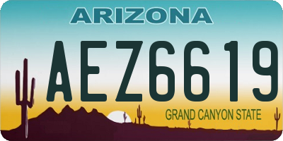 AZ license plate AEZ6619