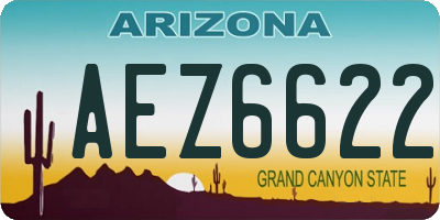 AZ license plate AEZ6622