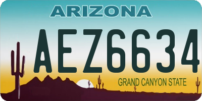 AZ license plate AEZ6634
