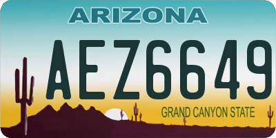 AZ license plate AEZ6649