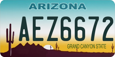 AZ license plate AEZ6672