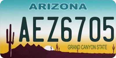 AZ license plate AEZ6705