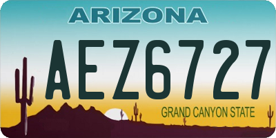AZ license plate AEZ6727