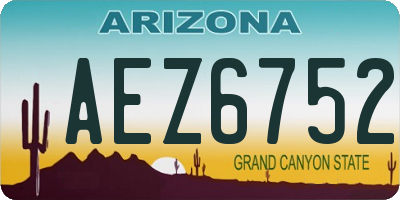 AZ license plate AEZ6752