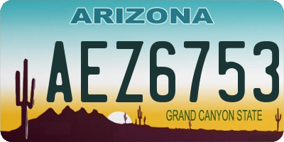 AZ license plate AEZ6753