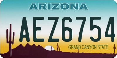AZ license plate AEZ6754