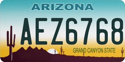 AZ license plate AEZ6768