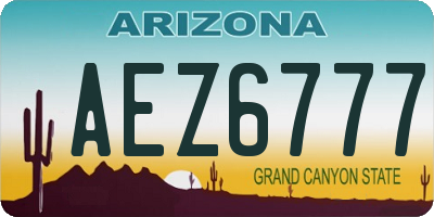 AZ license plate AEZ6777
