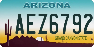 AZ license plate AEZ6792