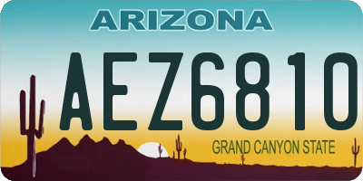 AZ license plate AEZ6810