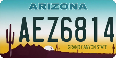 AZ license plate AEZ6814