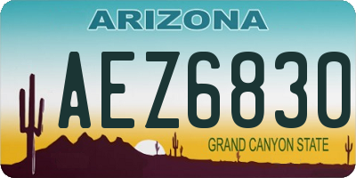 AZ license plate AEZ6830