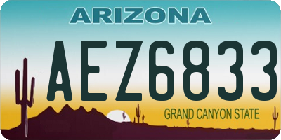 AZ license plate AEZ6833