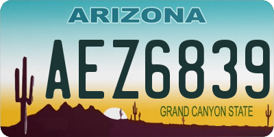 AZ license plate AEZ6839