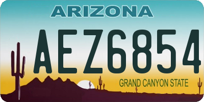 AZ license plate AEZ6854
