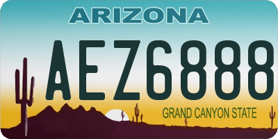 AZ license plate AEZ6888