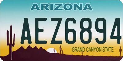 AZ license plate AEZ6894