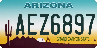 AZ license plate AEZ6897