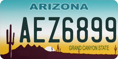 AZ license plate AEZ6899