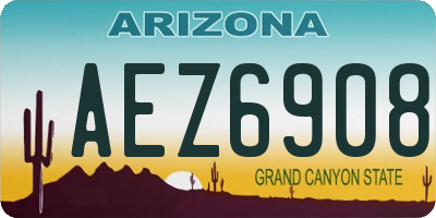 AZ license plate AEZ6908