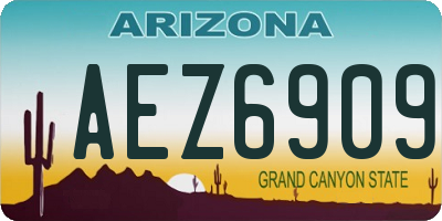 AZ license plate AEZ6909