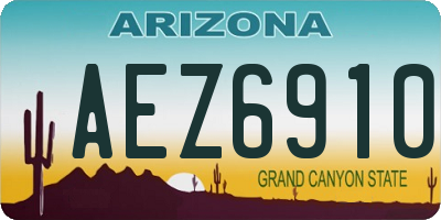 AZ license plate AEZ6910