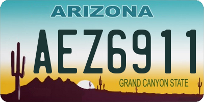 AZ license plate AEZ6911