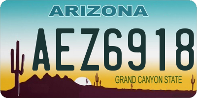 AZ license plate AEZ6918