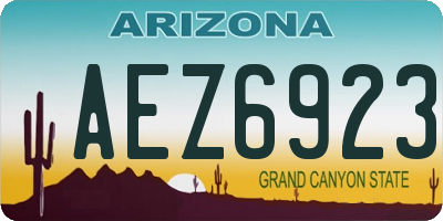 AZ license plate AEZ6923