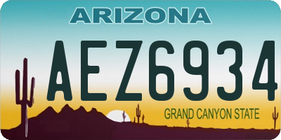 AZ license plate AEZ6934