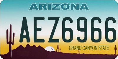 AZ license plate AEZ6966