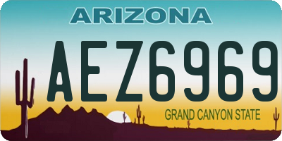 AZ license plate AEZ6969