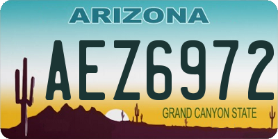 AZ license plate AEZ6972