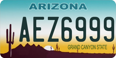 AZ license plate AEZ6999