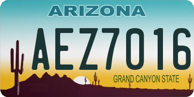 AZ license plate AEZ7016
