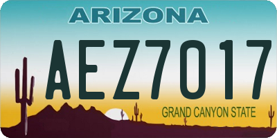 AZ license plate AEZ7017