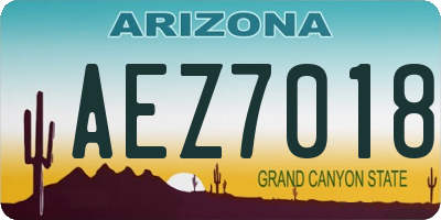AZ license plate AEZ7018