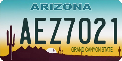AZ license plate AEZ7021
