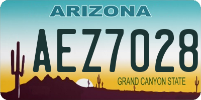 AZ license plate AEZ7028