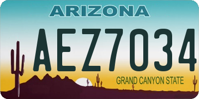 AZ license plate AEZ7034