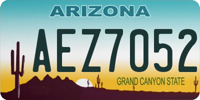 AZ license plate AEZ7052