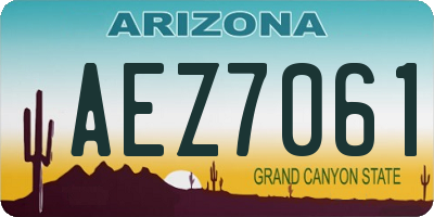 AZ license plate AEZ7061