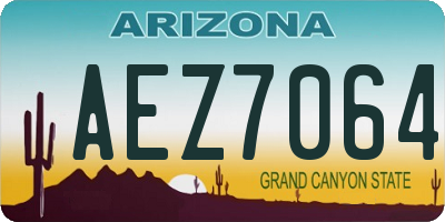 AZ license plate AEZ7064
