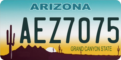 AZ license plate AEZ7075