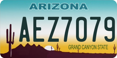 AZ license plate AEZ7079