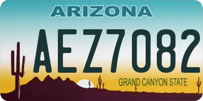 AZ license plate AEZ7082