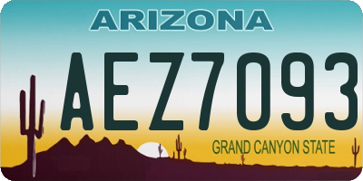 AZ license plate AEZ7093