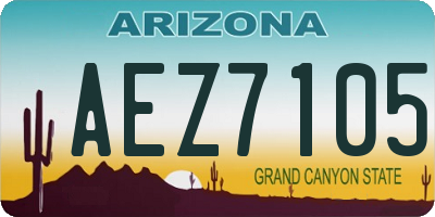 AZ license plate AEZ7105