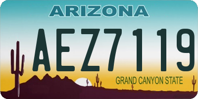 AZ license plate AEZ7119