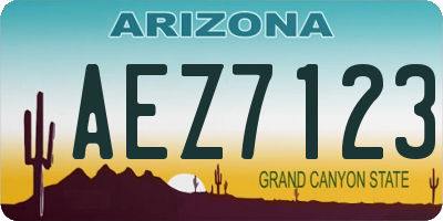 AZ license plate AEZ7123